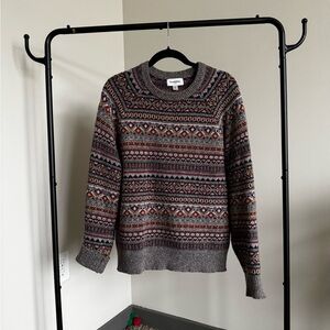 Goodfellow & Co Multicolor Patterned Crewneck Sweater
